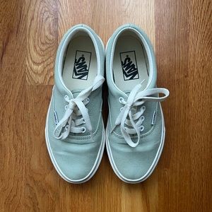 Seafoam Green Vans Sneakers, Size 5